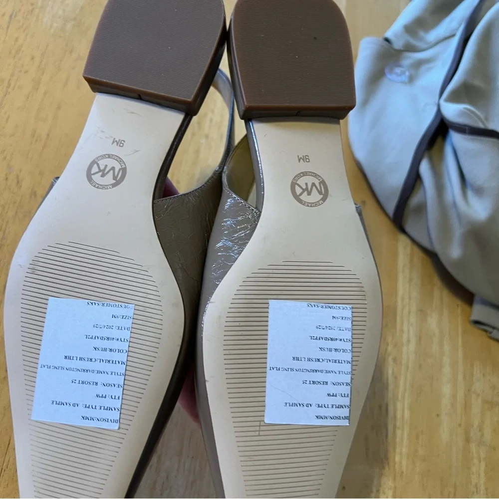 Michael Kors Darrington Tan Slingback Flats